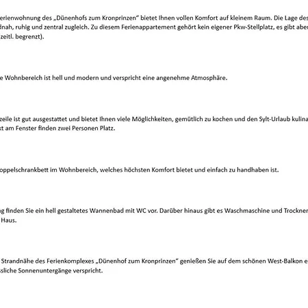 Apartman Duenenhof Zum Kronprinzen- Seestr 18, App 27 Wenningstedt-Braderup (Sylt)
